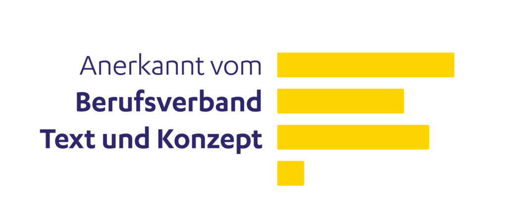 Qualitätssiegel des Berufsverbands Text und Konzept